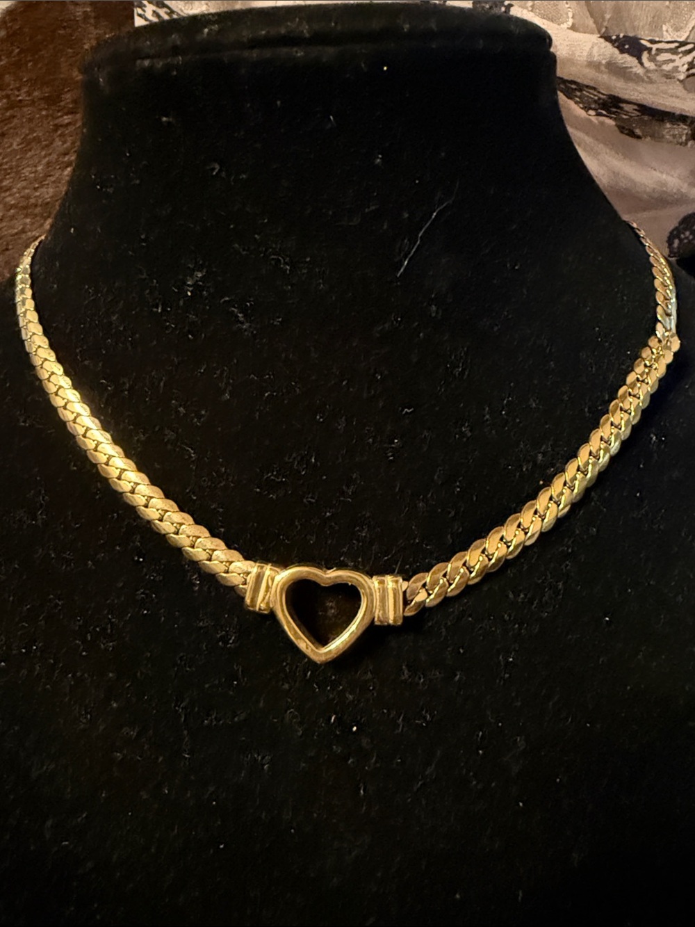 Stainless steel Heart Link Choker Necklace - Women's Jewelry